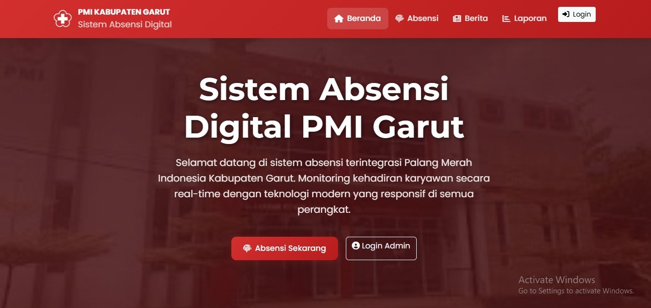 PMI Kabupaten Garut Terapkan Aplikasi Absensi Berbasis Website sebagai Bagian Transformasi Digital